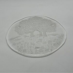 Vintage Studio Nova Germany Crystal "Sun Valley" 13.25” in‎ Round Canape Tray